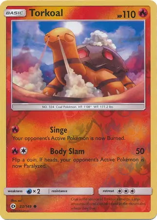 Sun & Moon Torkoal #23/149 reverse holo